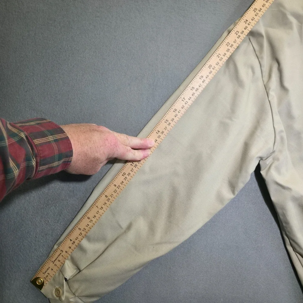 Vintage Dan River‎ Men's Flannel Lined Beige Jacket Size Small